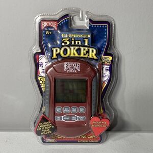 Bicycle Illuminated 3 in 1 Poker Electronic Handheld Game - Factory Sealed